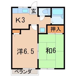 サンハイツK　Aの物件間取画像